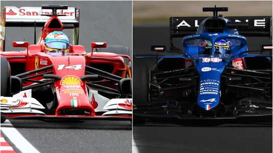 Alonso en Japón 2014 y Alonso en Turquía 2021 Alonso en Japón 2014 y Alonso en Turquía 2021
