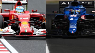 Alonso en Japón 2014 y Alonso en Turquía 2021