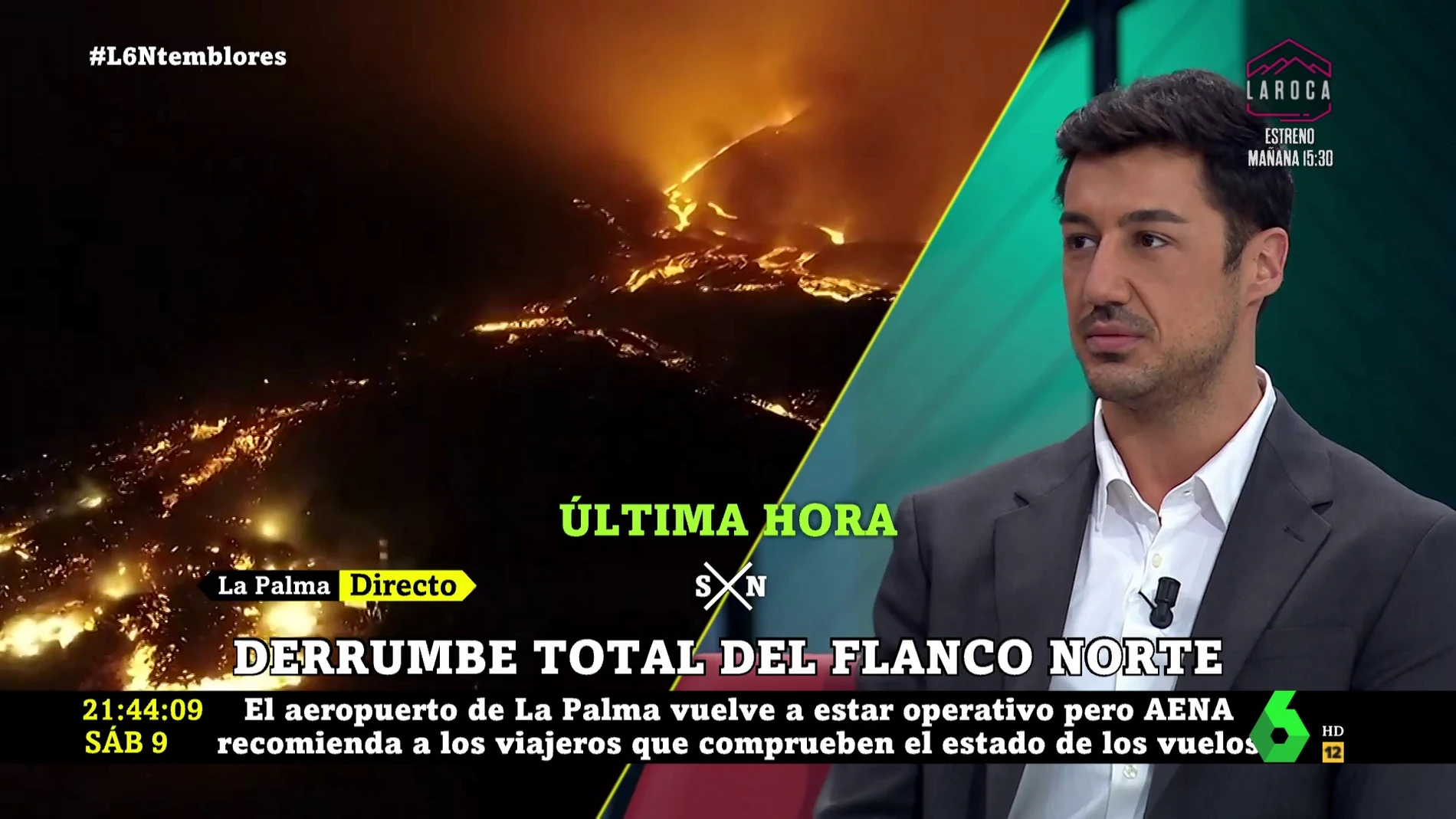 Francisco Cacho, meteorólogo de laSexta, analiza la situación del volcán de La Palma