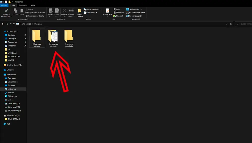 Ubicación capturas con Impr Pant + Windows Ubicación capturas con Impr Pant + Windows