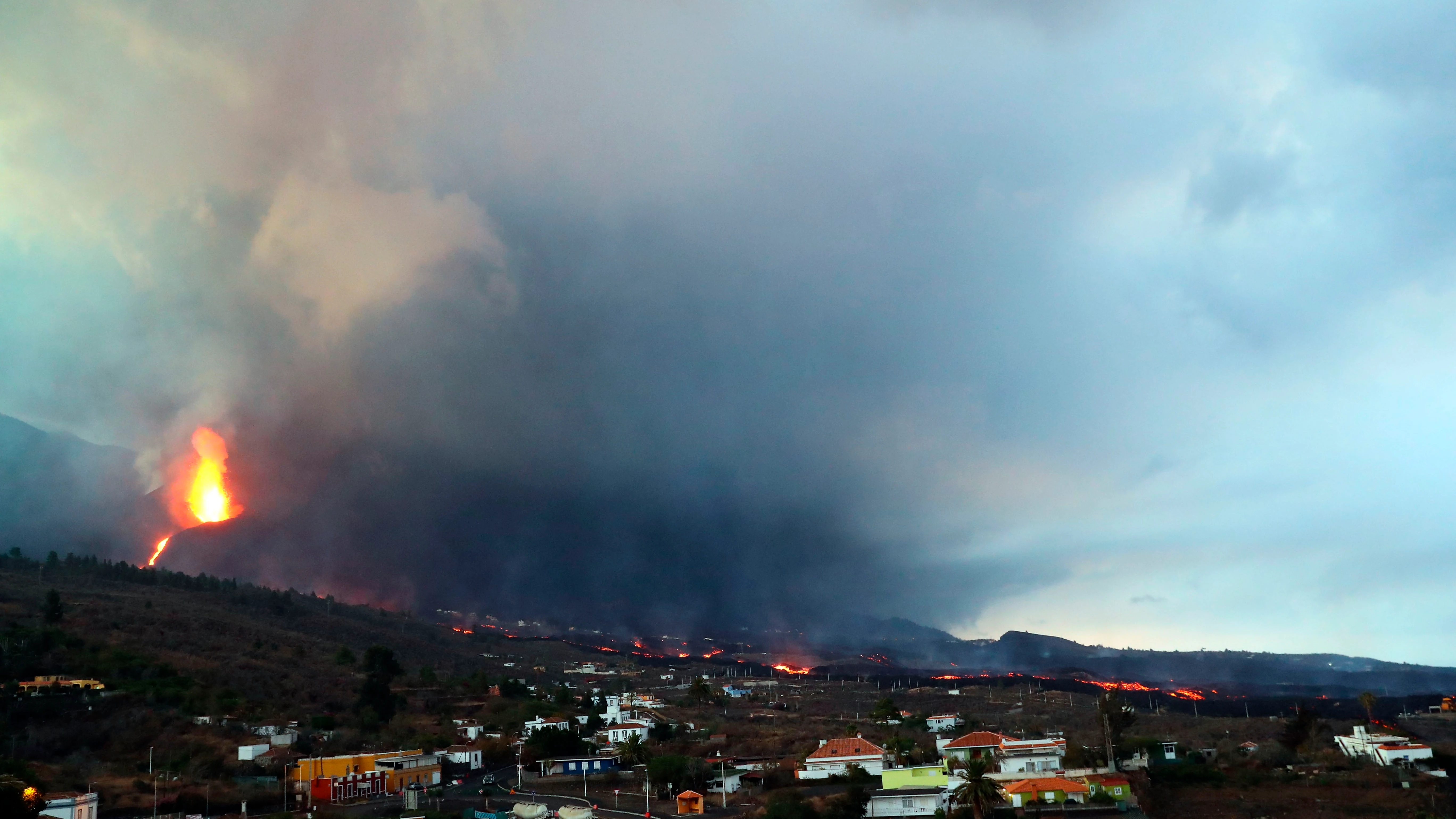 Vista del volcán de La Palma