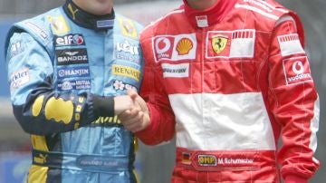 Fernando Alonso y Michael Schumacher