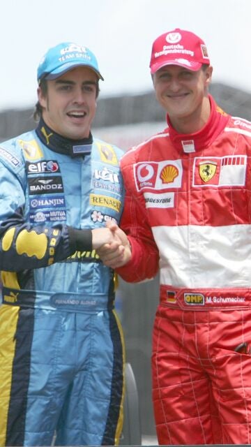 Fernando Alonso y Michael Schumacher