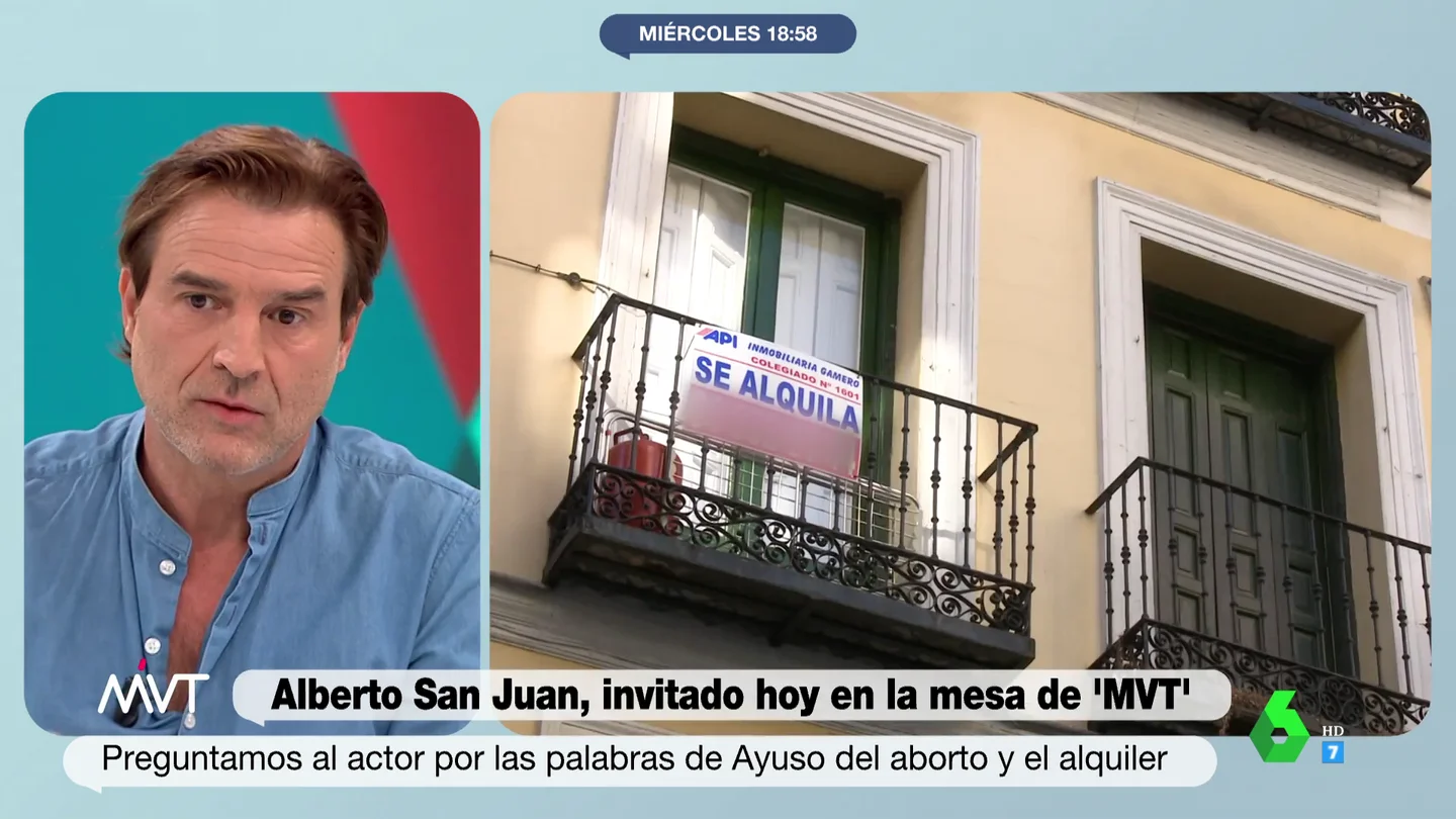 La contundente respuesta de Alberto San Juan a Díaz Ayuso tras sus polémicas palabras sobre los inquilinos de alquiler La contundente respuesta de Alberto San Juan a Díaz Ayuso tras sus polémicas palabras sobre los inquilinos de alquiler