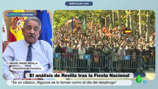 Revilla, sobre los abucheos a Sánchez el 12 de octubre: "Ocurren cada vez que gobierna el PSOE" Revilla, sobre los abucheos a Sánchez el 12 de octubre: "Ocurren cada vez que gobierna el PSOE"