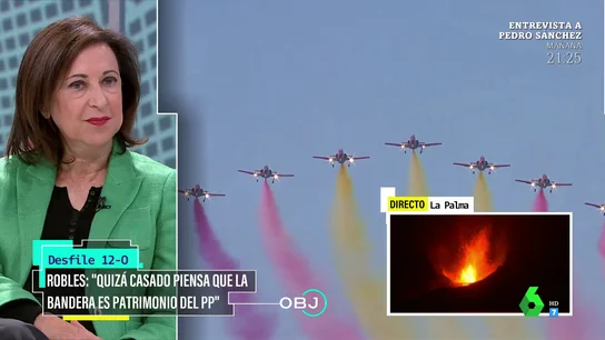 La explicación de Margarita Robles a la 'bandera republicana' de los aviones en el desfile del 12 de octubre La explicación de Margarita Robles a la 'bandera republicana' de los aviones en el desfile del 12 de octubre