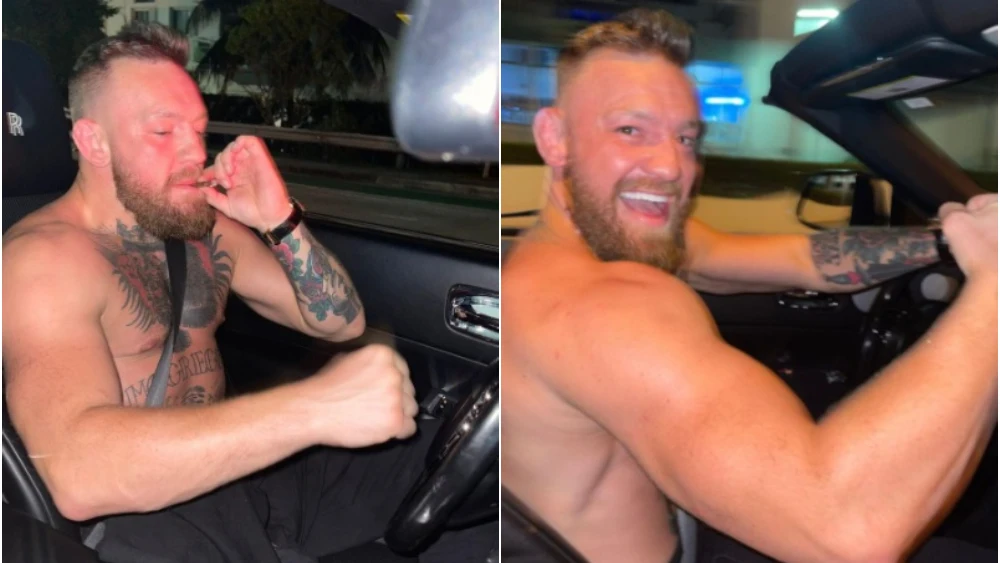 Conor McGregor sube fotos fumando un porro mientras conduce