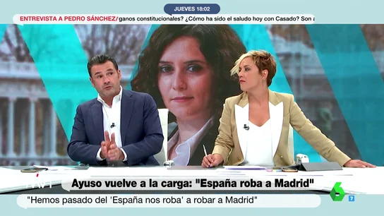 Iñaki López desmonta el "robo a Madrid" en los Presupuestos que aqueja Ayuso: "Ha sido la comunidad más beneficiada del último lustro" Iñaki López desmonta el "robo a Madrid" en los Presupuestos que aqueja Ayuso: "Ha sido la comunidad más beneficiada del último lustro"