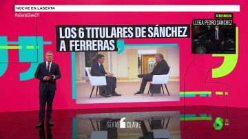 Del pacto con Podemos a la pandemia: los seis titulares de Pedro Sánchez a Antonio García Ferreras