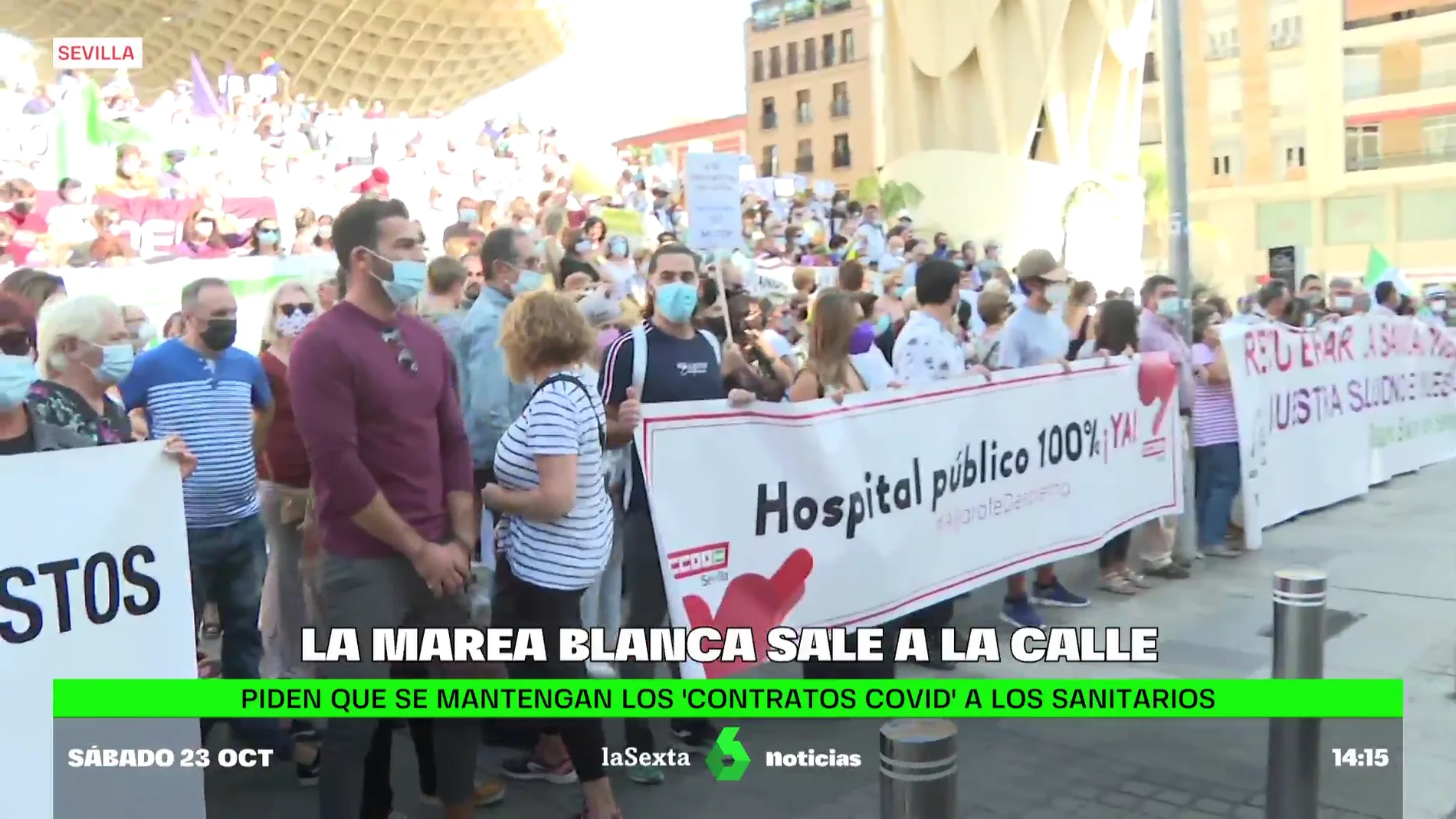 Protesta de la Marea Blanca en Sevilla