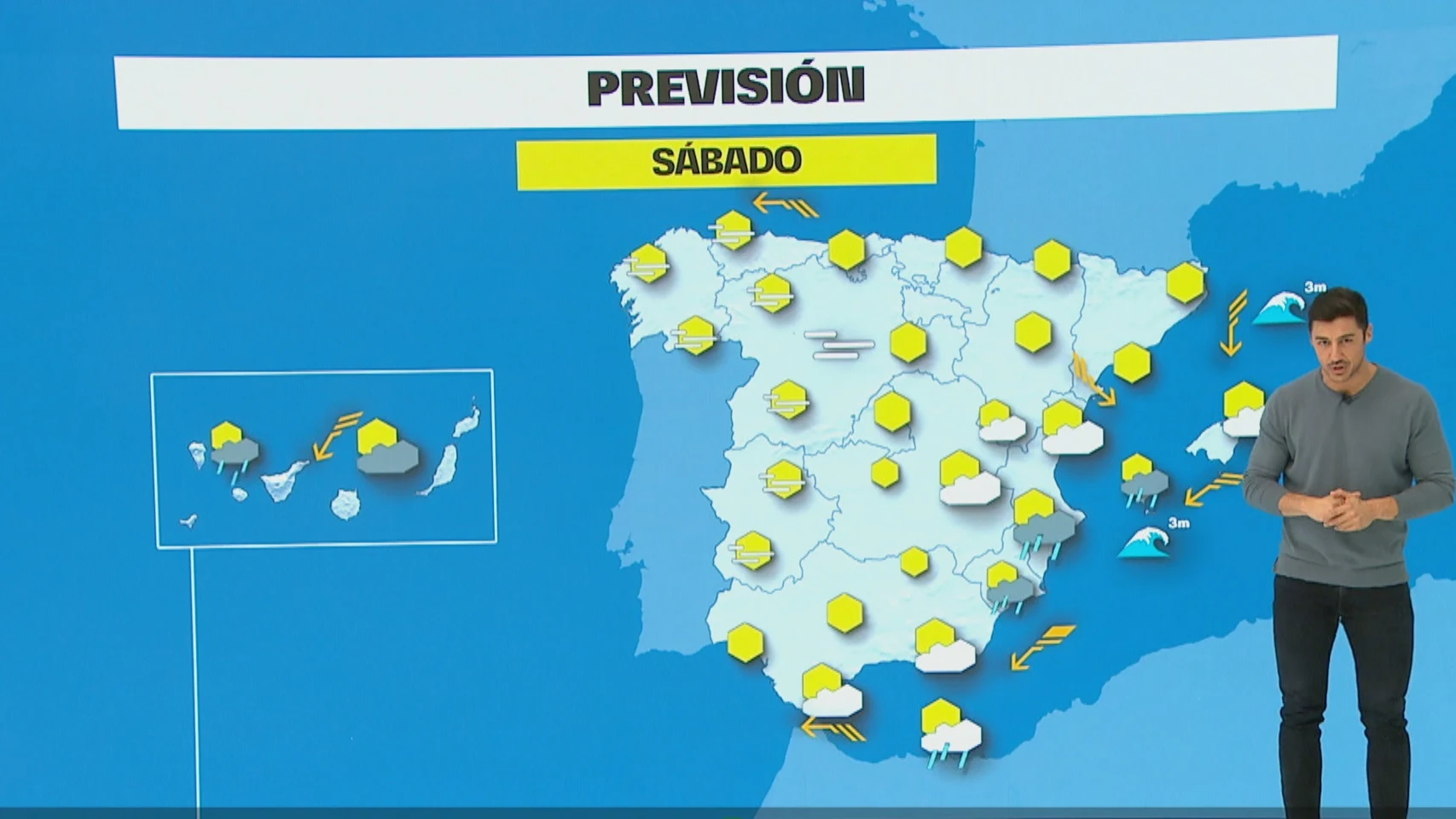 Previsión del tiempo para este sábado