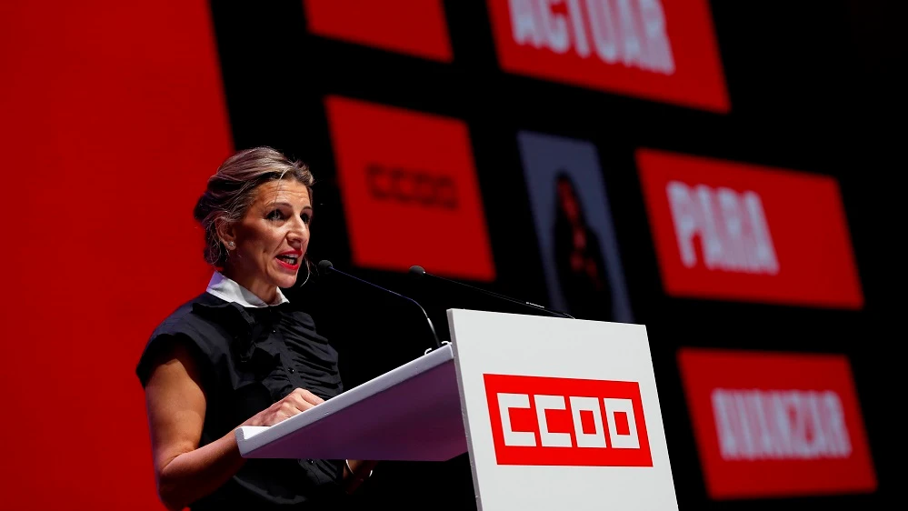 Yolanda Díaz en el 12 Congreso de CCOO