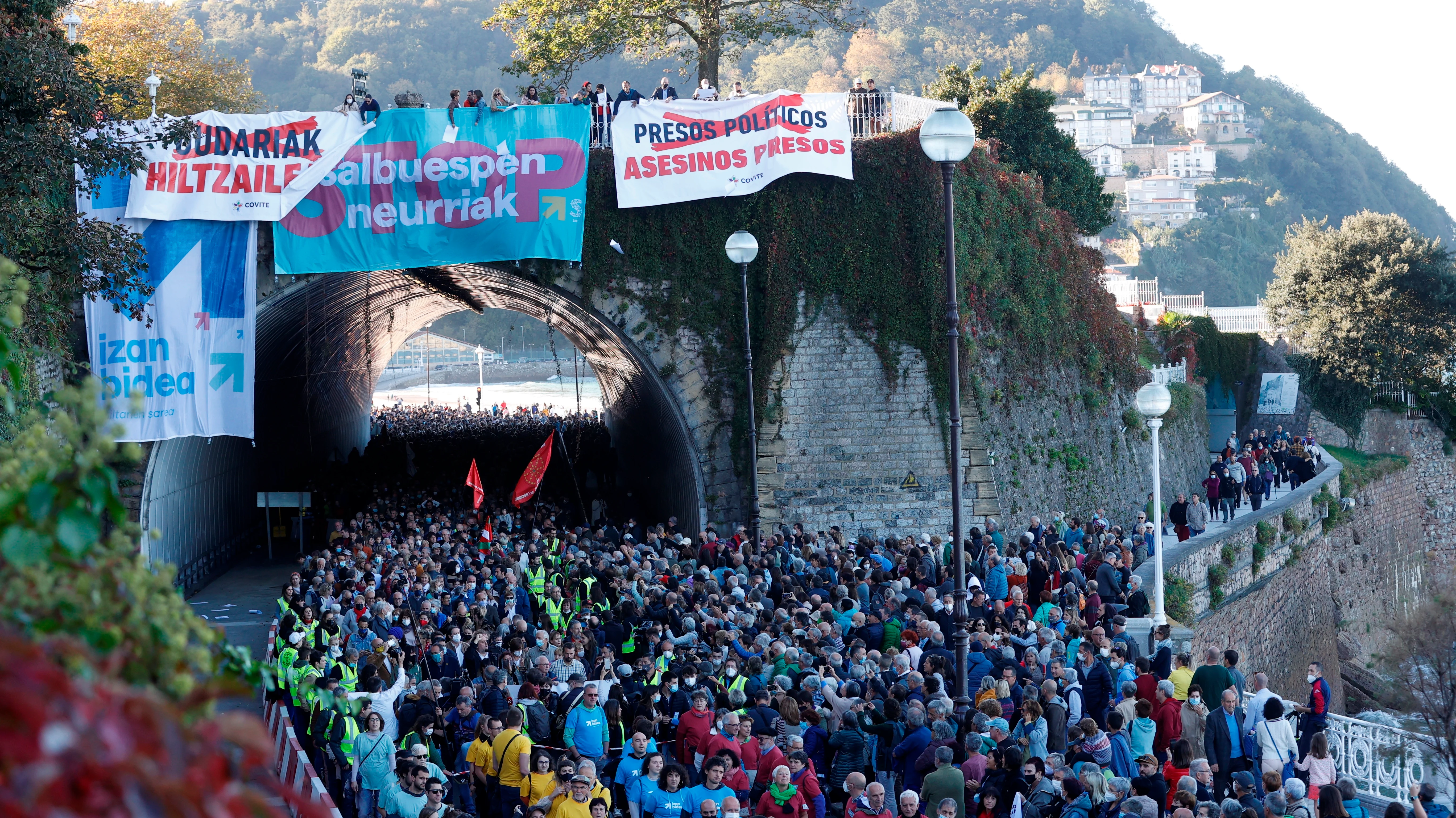 Manifestación a favor del acercamiento de los presos de ETA