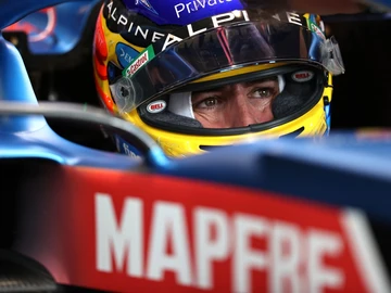 Fernando Alonso, en su Alpine Fernando Alonso, en su Alpine