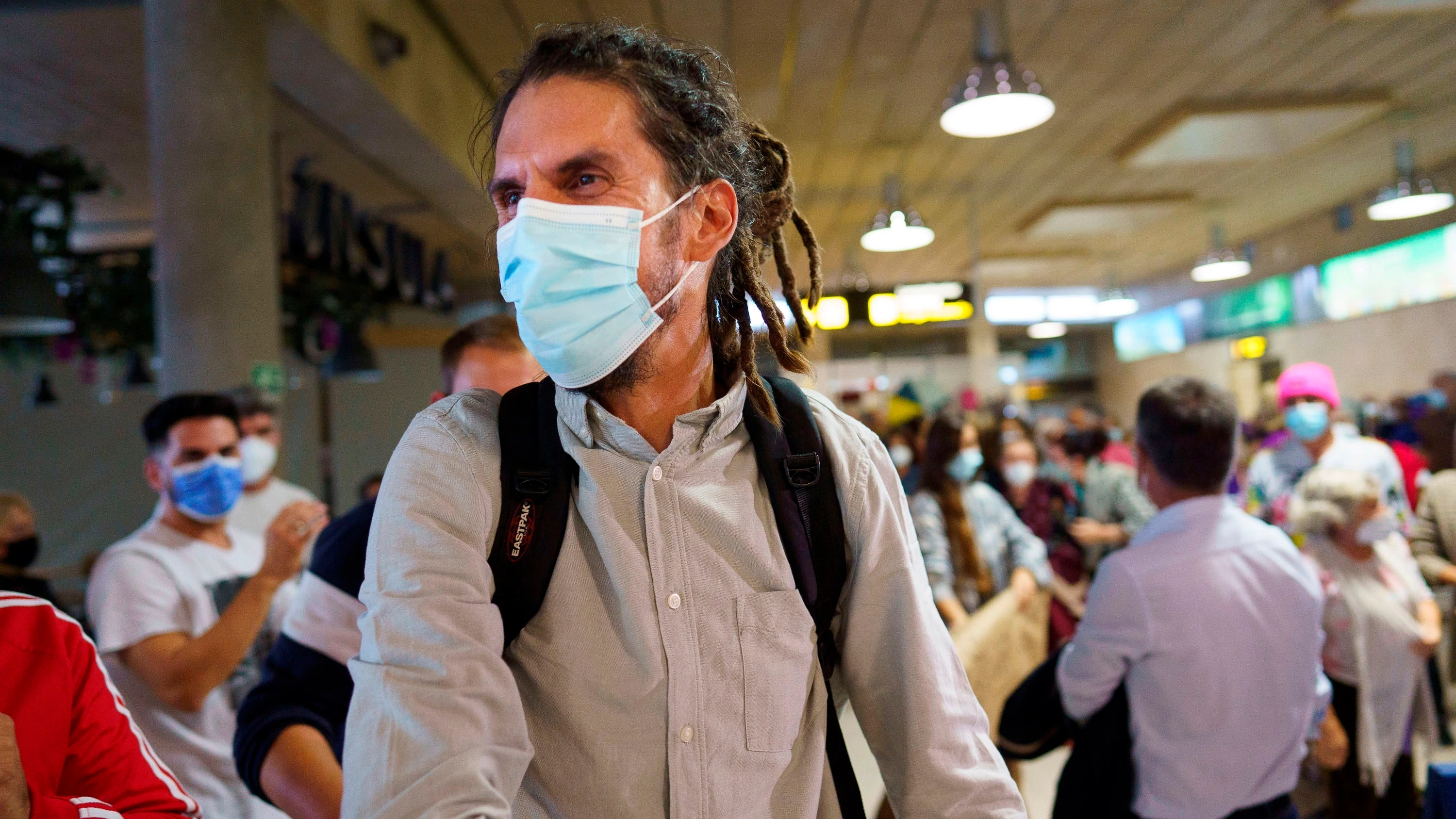 Alberto Rodríguez, a su llegada al aeropuerto de Tenerife Norte