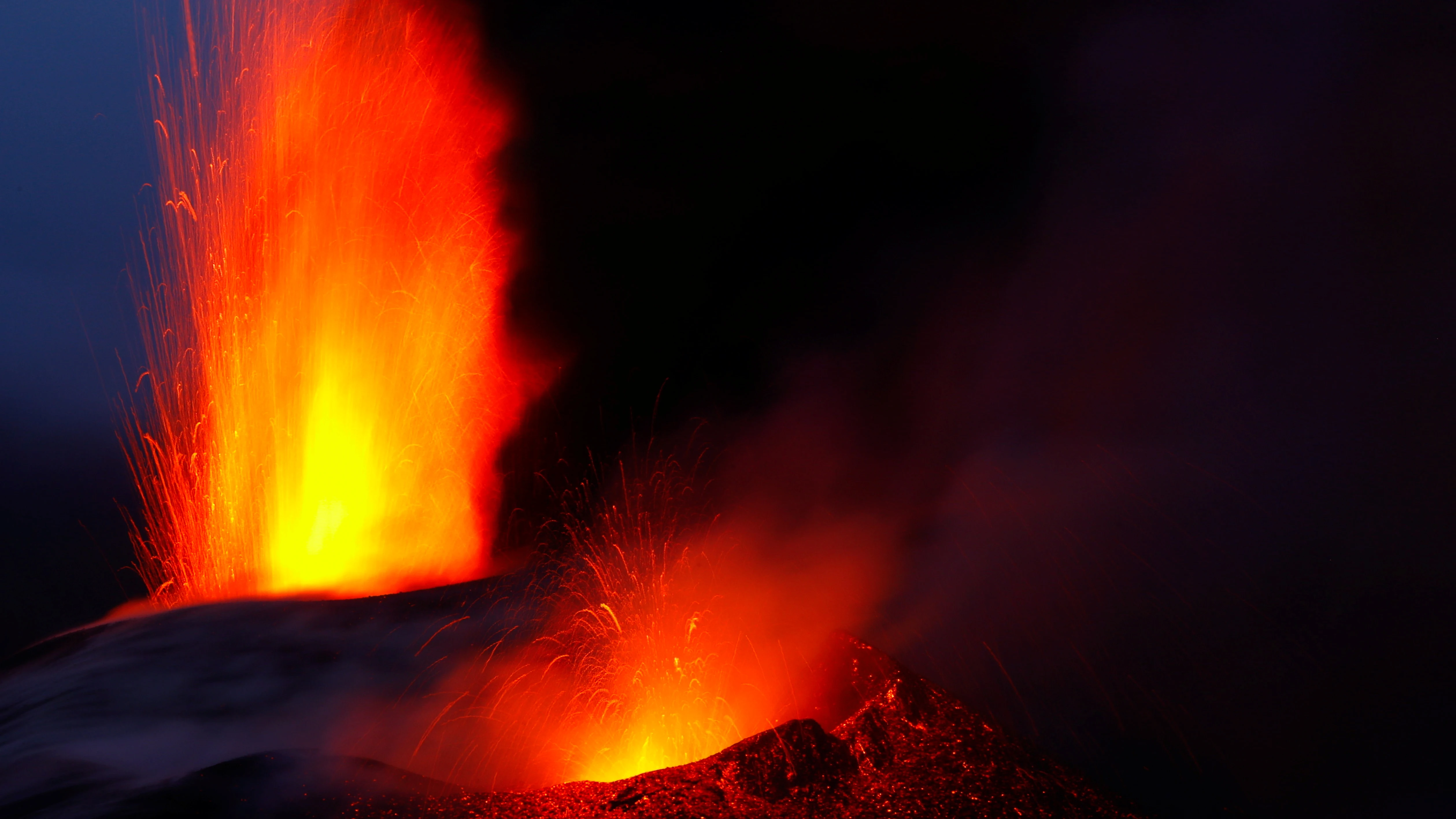 El volcán de La Palma, en plena erupción