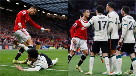 Cristiano Ronaldo perdió la cabeza y pateó a Curtis Jones en la 'manita' del Liverpool al United Cristiano Ronaldo perdió la cabeza y pateó a Curtis Jones en la 'manita' del Liverpool al United