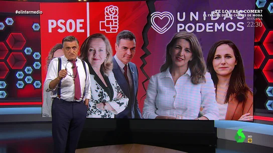 La seria recomendación de Wyoming al Gobierno de coalición tras las últimas tensiones entre PSOE y Unidas Podemos La seria recomendación de Wyoming al Gobierno de coalición tras las últimas tensiones entre PSOE y Unidas Podemos