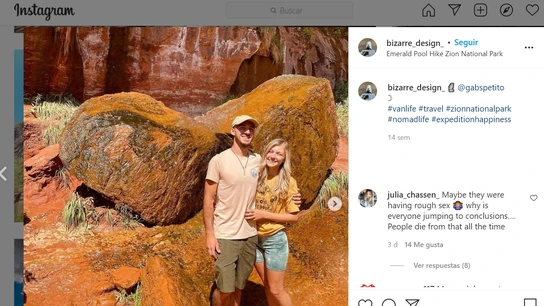 Fotografía de la pareja, Gabby Petito y Brian Laundrie, publicada en sus redes sociales. Fotografía de la pareja, Gabby Petito y Brian Laundrie, publicada en sus redes sociales.