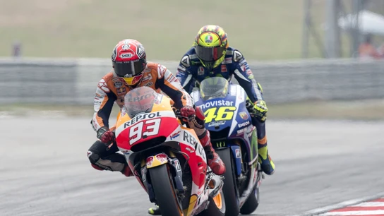 Marc Márquez y Valentino Rossi Marc Márquez y Valentino Rossi