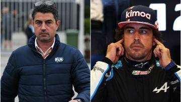 Michael Masi y Fernando Alonso 