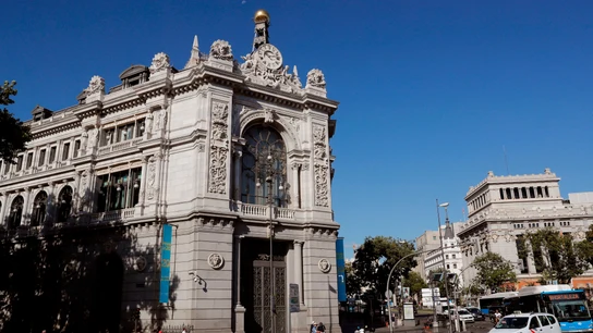 La fachada del Banco de España, en Madrid. La fachada del Banco de España, en Madrid.