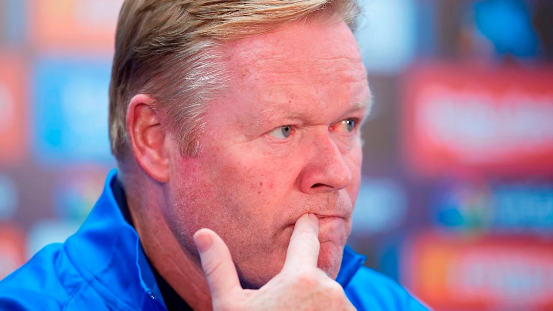 Ronald Koeman en la rueda de prensa previa al partido ante el Rayo Vallecano