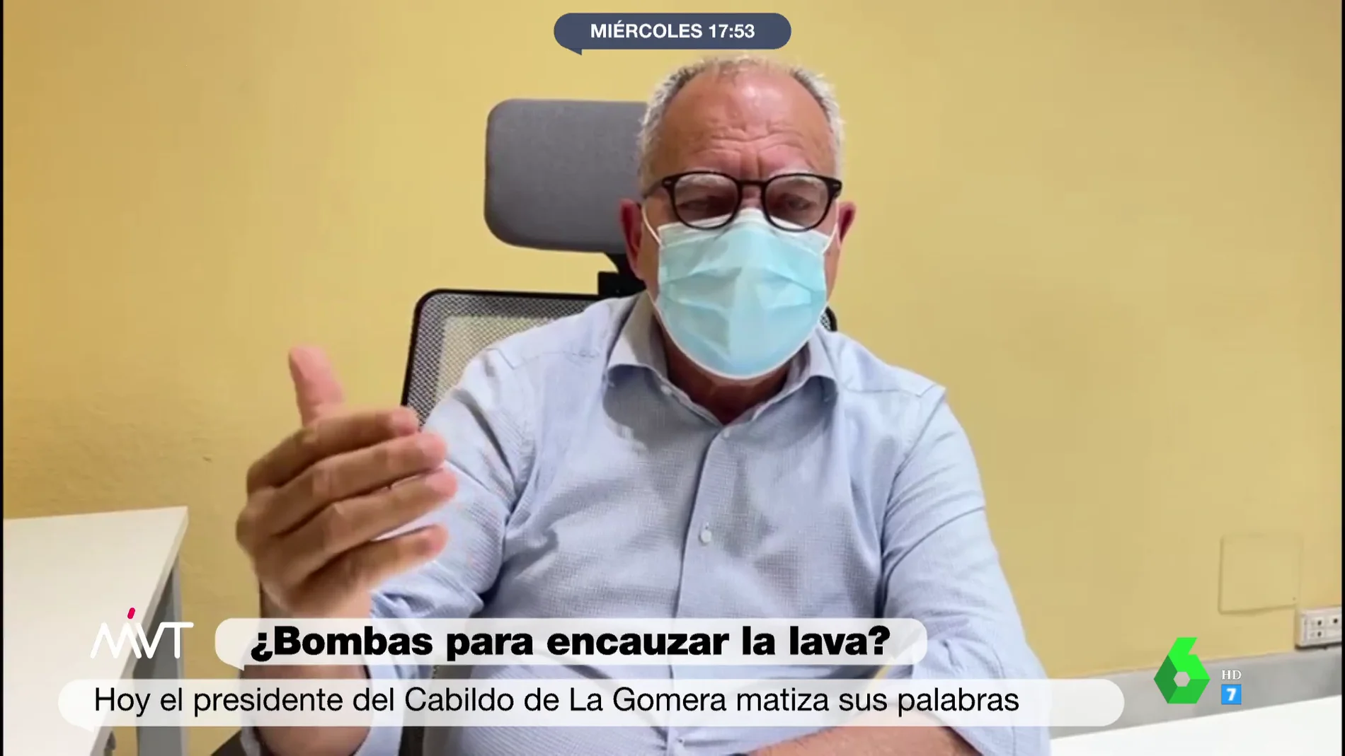 El presidente del Cabildo de La Gomera, indignado por la controversia ante sus palabras sobre el volcán