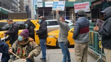 Taxistas de Nueva York en huelga