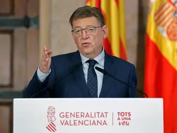 El president de la Generalitat, Ximo Puig, durante una rueda de prensa.