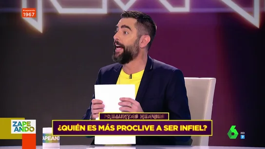 La reacción de Dani Mateo cuando Lorena Castell afirma que es el más infiel de Zapeando La reacción de Dani Mateo cuando Lorena Castell afirma que es el más infiel de Zapeando
