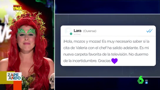 Valeria Ros suelta un 'bombazo' sobre su estado sentimental en Zapeando: "Estoy con uno" Valeria Ros suelta un 'bombazo' sobre su estado sentimental en Zapeando: "Estoy con uno"