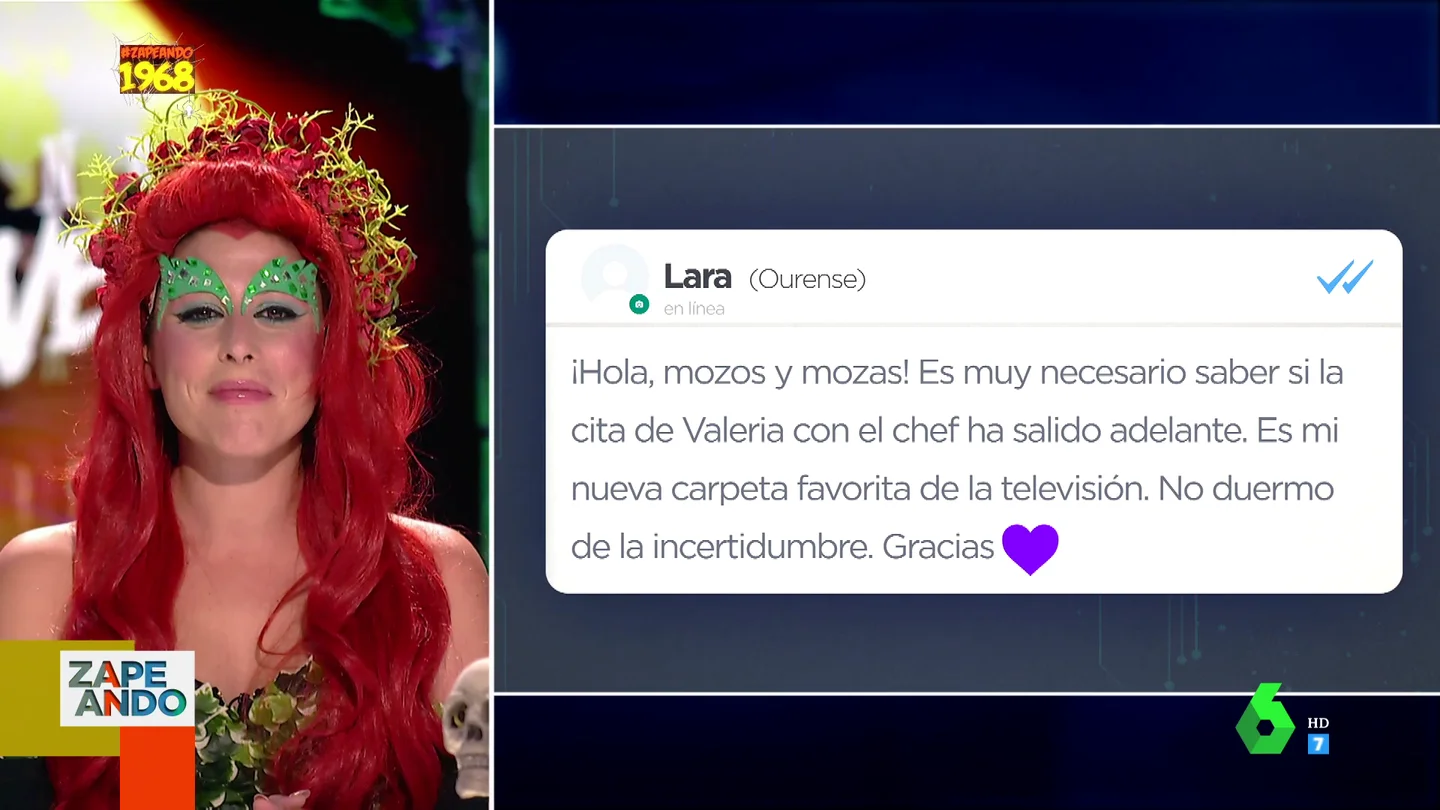 Valeria Ros suelta un 'bombazo' sobre su estado sentimental en Zapeando: "Estoy con uno" Valeria Ros suelta un 'bombazo' sobre su estado sentimental en Zapeando: "Estoy con uno"