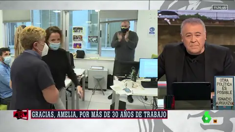 Emotiva despedida a Amelia, la limpiadora que se jubila Emotiva despedida a Amelia, la limpiadora que se jubila