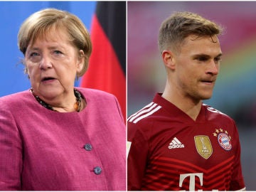 Angela Merkel y Joshua Kimmich