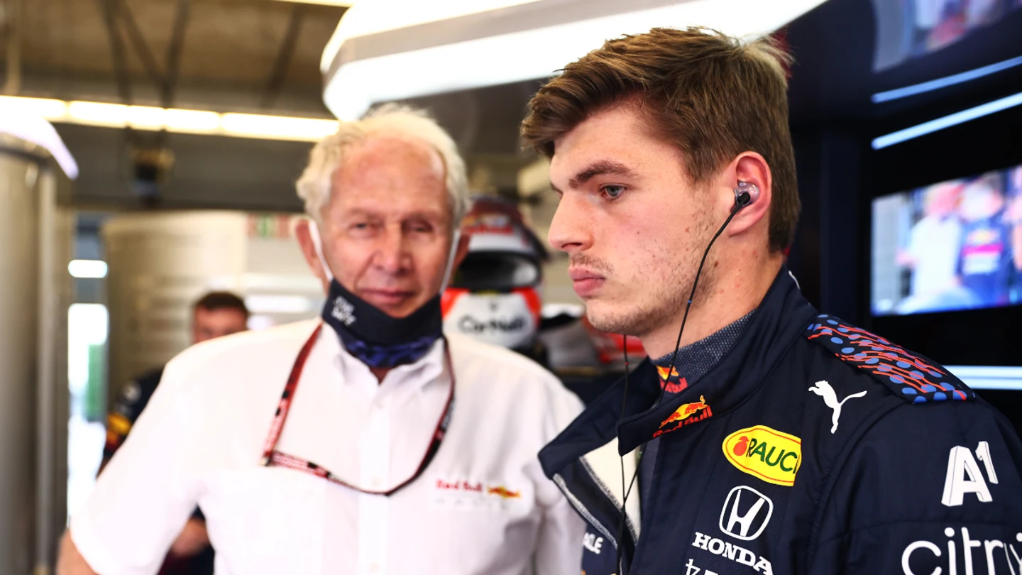 Max Verstappen, con Helmut Marko Max Verstappen, con Helmut Marko