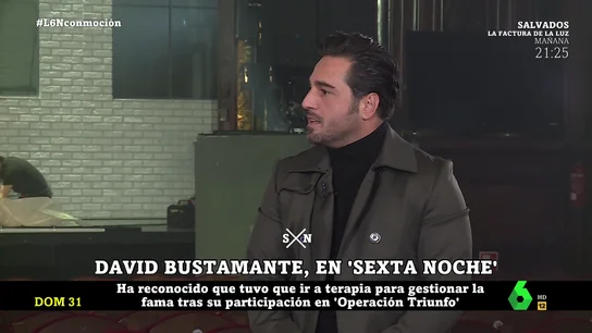 El alegato de David Bustamante en defensa de la salud mental: "Mi carrera creció de forma explosiva, no saludable" El alegato de David Bustamante en defensa de la salud mental: "Mi carrera creció de forma explosiva, no saludable"