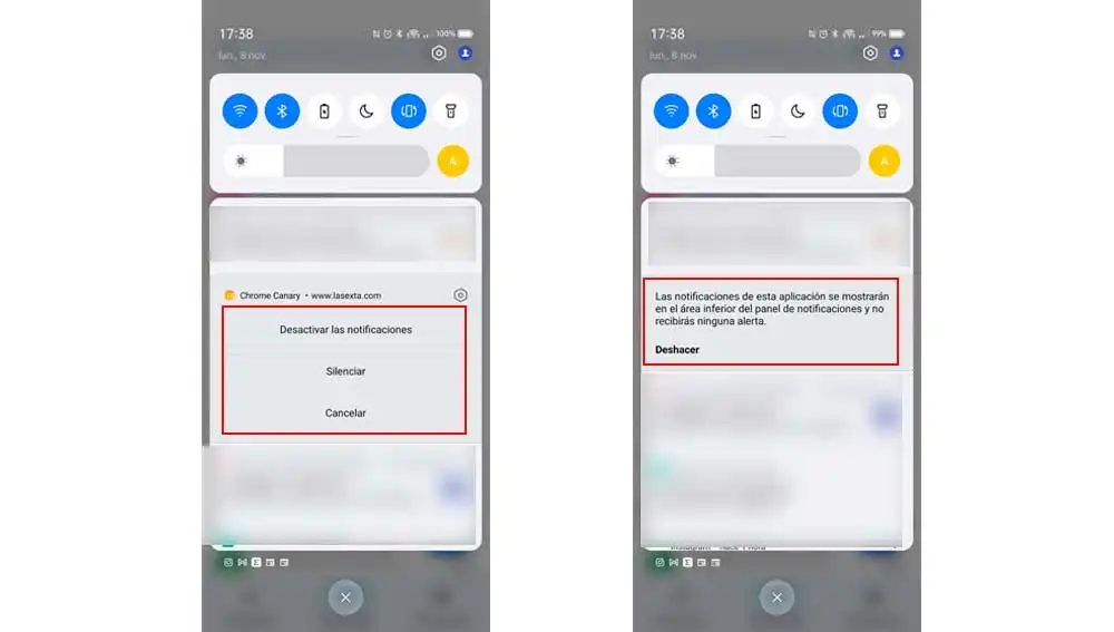 Gestiona tus mensajes desde la barra de notificaciones Gestiona tus mensajes desde la barra de notificaciones