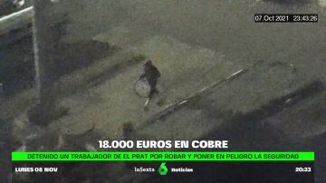 Detenido un trabajador de El Prat por robar cobre
