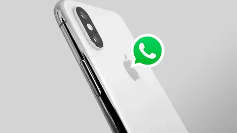 WhatsApp y un iPhone WhatsApp y un iPhone