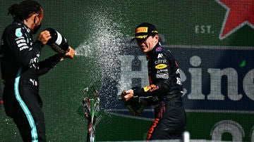 Lewis Hamilton y Max Verstappen en México