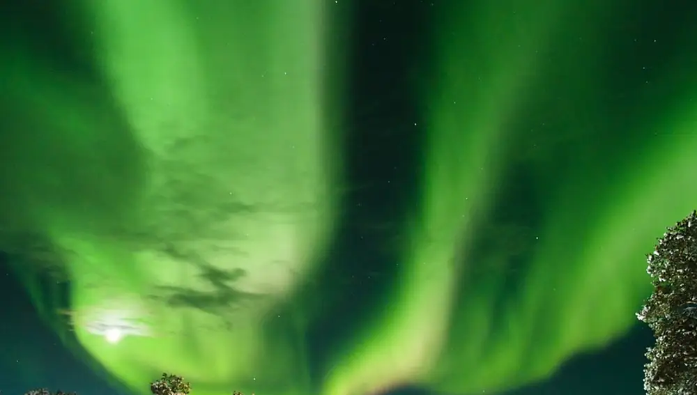Aurora boreal en Inari, Finlandia