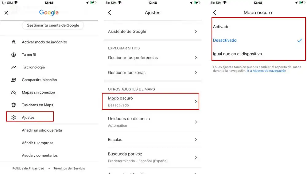 Activando el modo oscuro en iOS Activando el modo oscuro en iOS