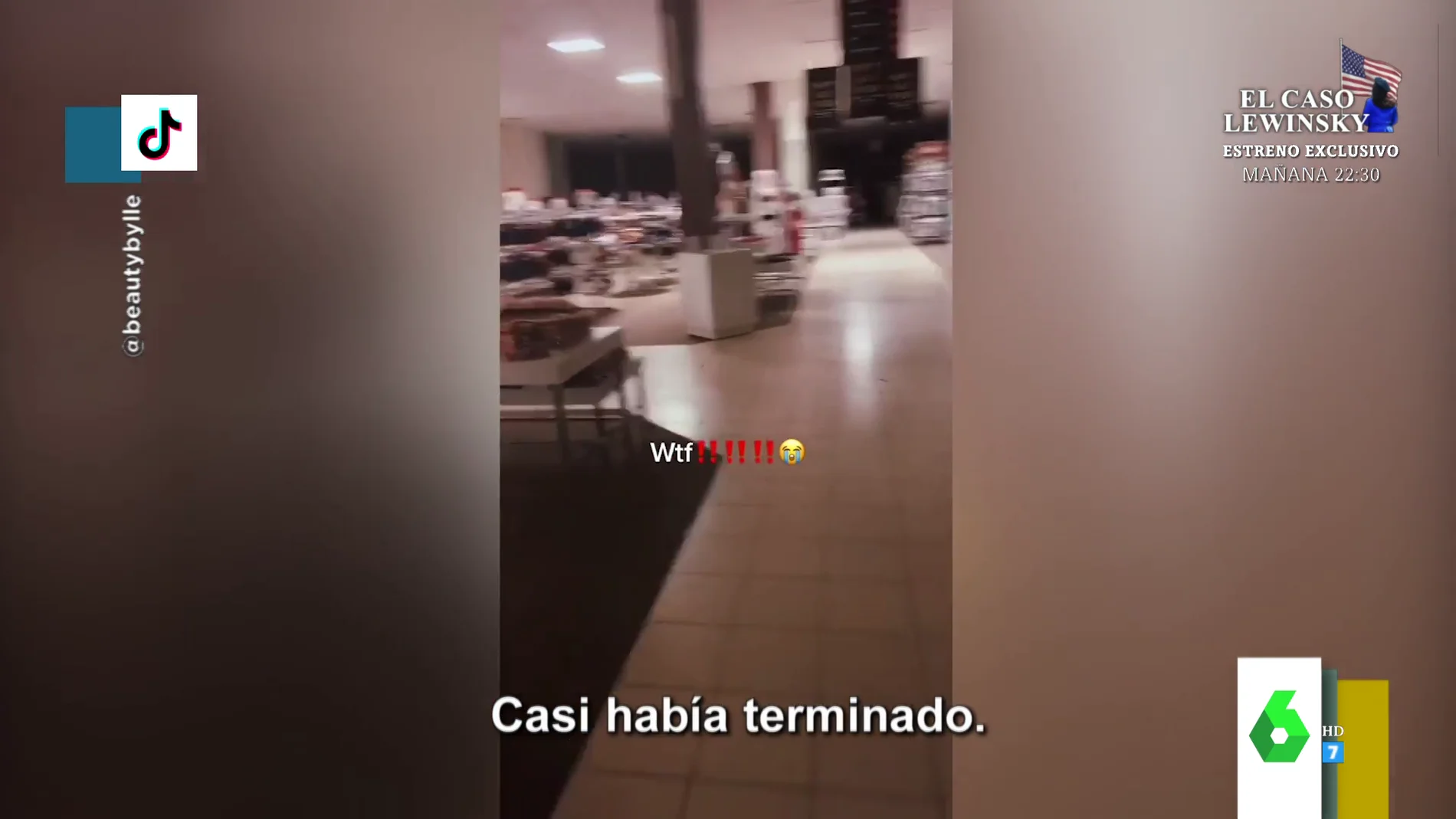El agónico vídeo de una joven encerrada en un centro comercial de noche
