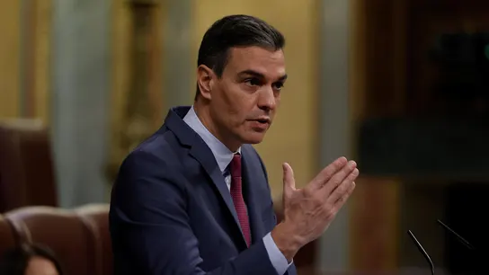 El presidente del Gobierno, Pedro Sánchez, durante su intervención en el Congreso este miércoles. El presidente del Gobierno, Pedro Sánchez, durante su intervención en el Congreso este miércoles.