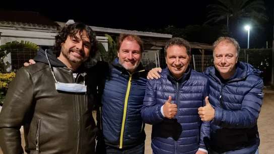 Primera aparición de Eusebio Sacristán tras el accidente Primera aparición de Eusebio Sacristán tras el accidente