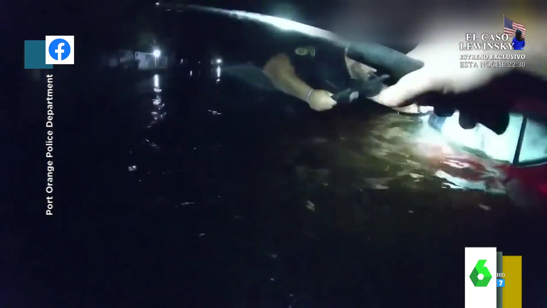 El angustioso rescate entre gritos de una mujer atrapada en un coche inundado