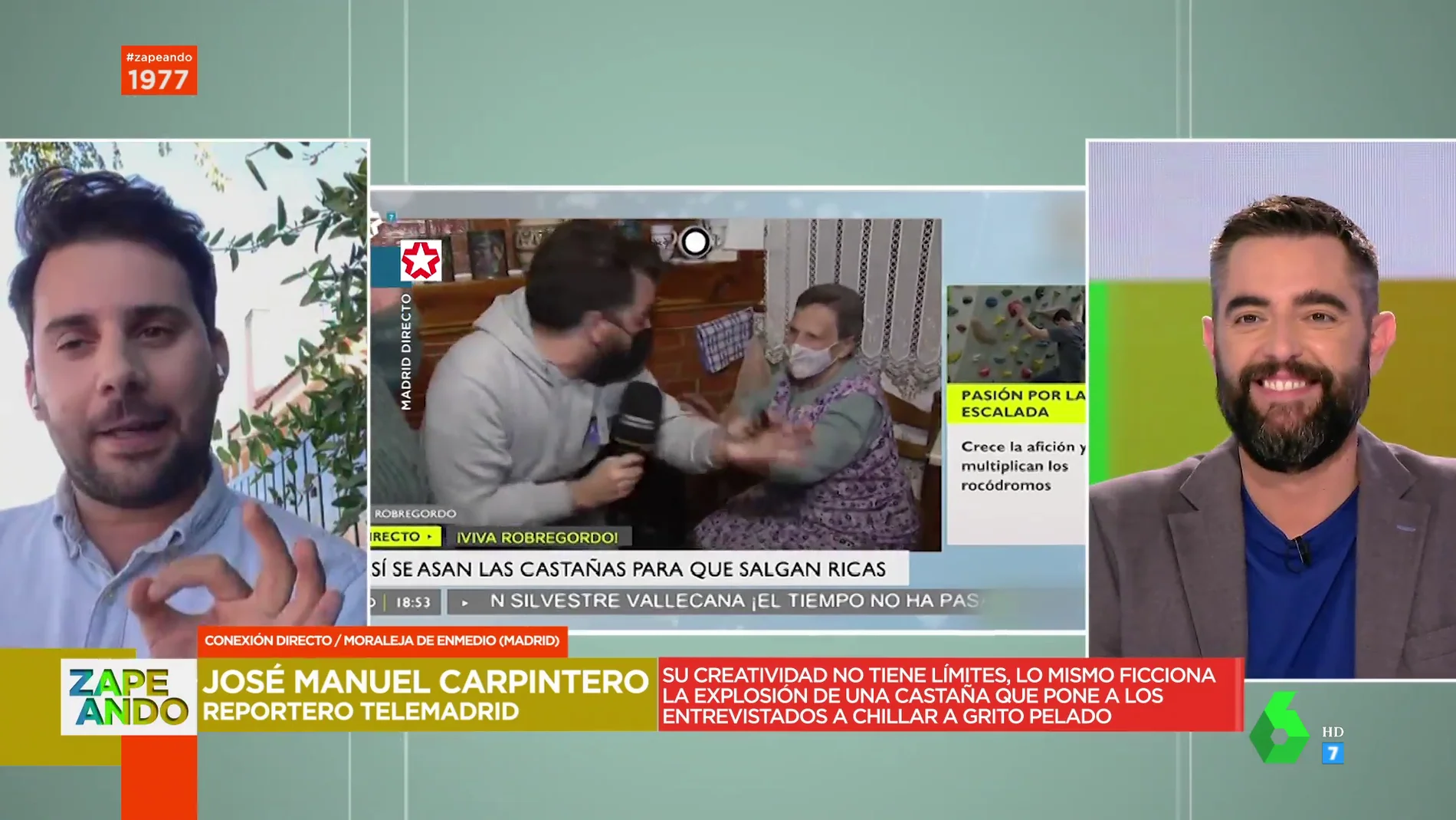José Manuel Carpintero, el reportero de Telemadrid que cautiva las redes sociales: "Busco montar un show"