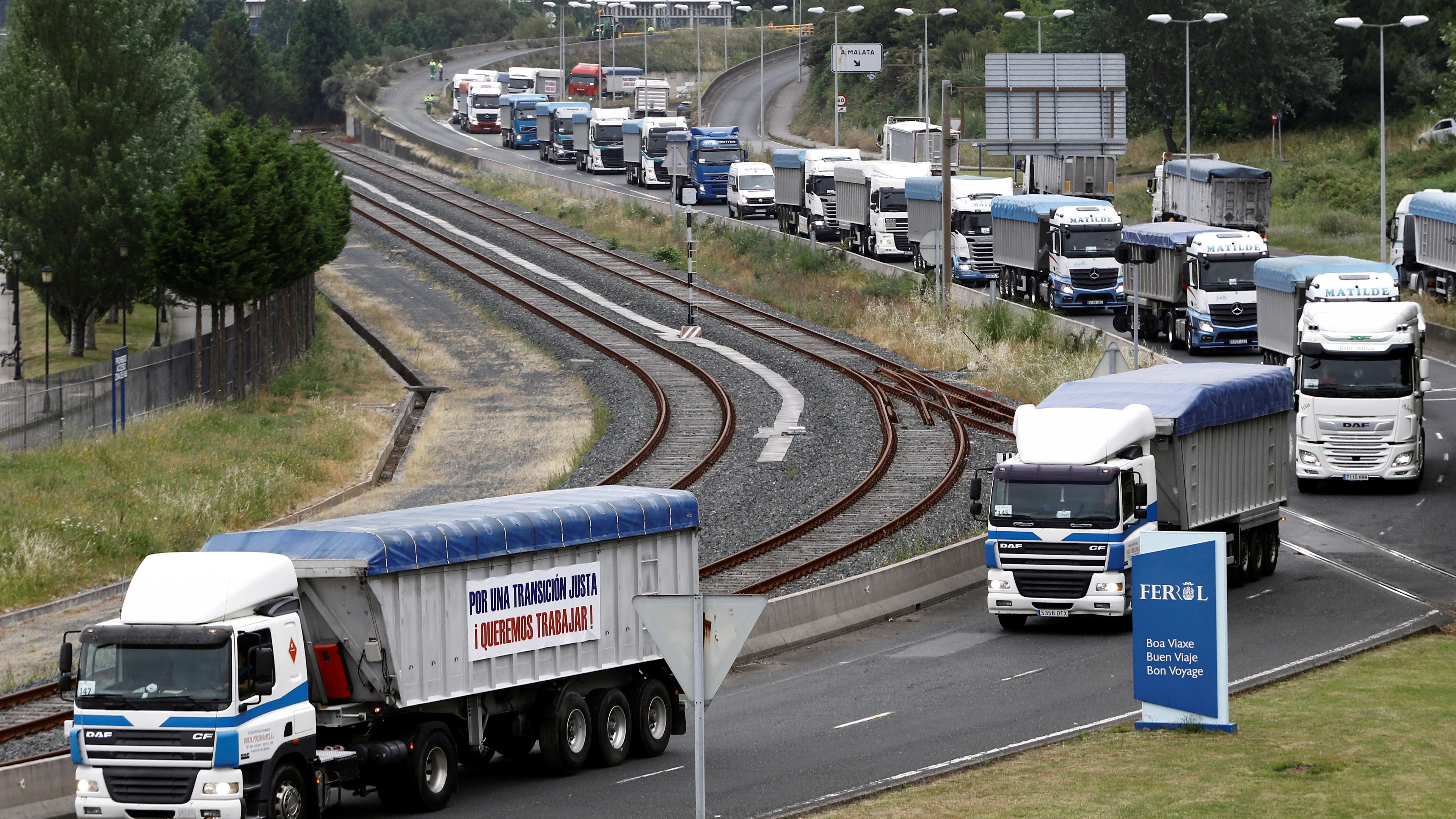 Transportistas en huelga