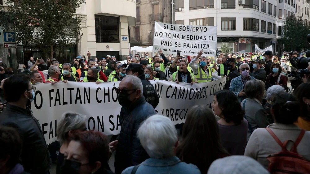 Manifestación de transportistas